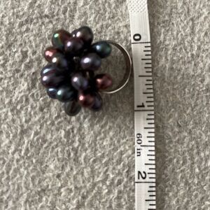 Elegant Multicolor Pearl Cluster Ring